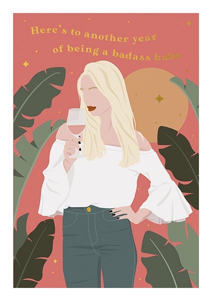 Kort Fierce Fabulous Badass Babe