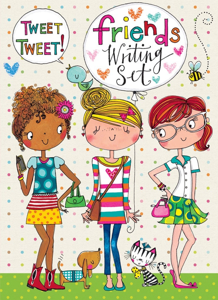 Brevsett for barn m/klistremerker "Friends"