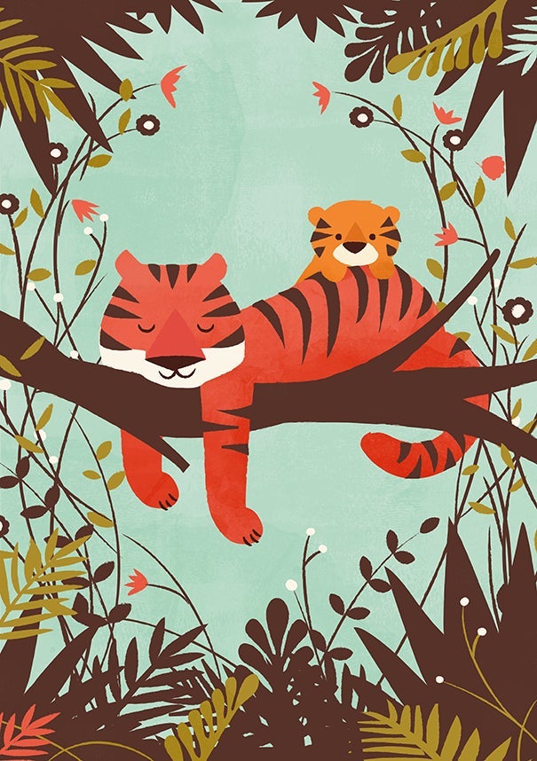 Dobbelt kort 12x17, Jay Fleck, Sleeping Tiger