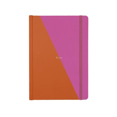 Notatbok Contrast innb A5 linjert red/pink