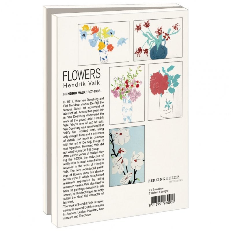 Kortmappe 13x18, Hendrik Valk, Flowers