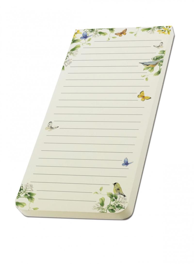 Huskeliste m/magnet fugler i blåregn