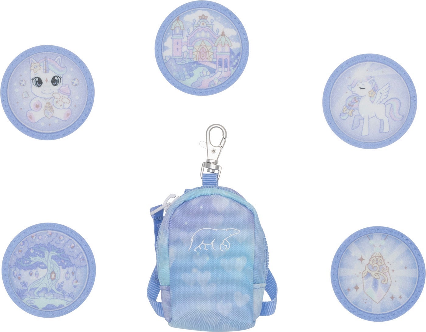 Button Bag 1.kl Unicorn Princess Ice Blue