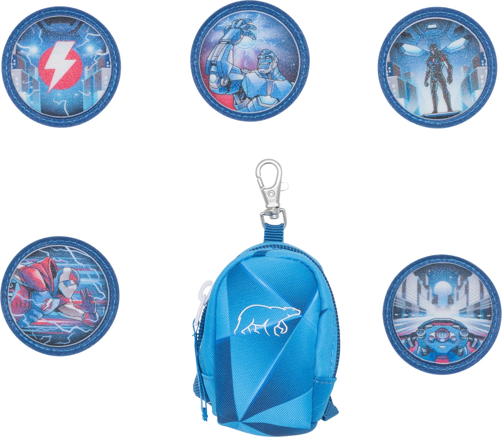 Button Bag 1.kl Blue Lightning