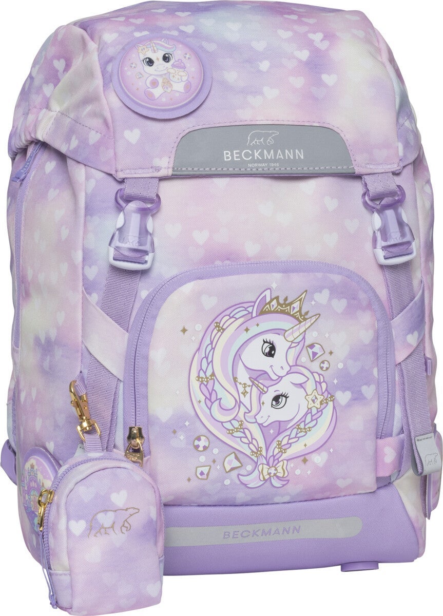 Skolesekk 1.kl Unicorn Princess Purple Classic 22L