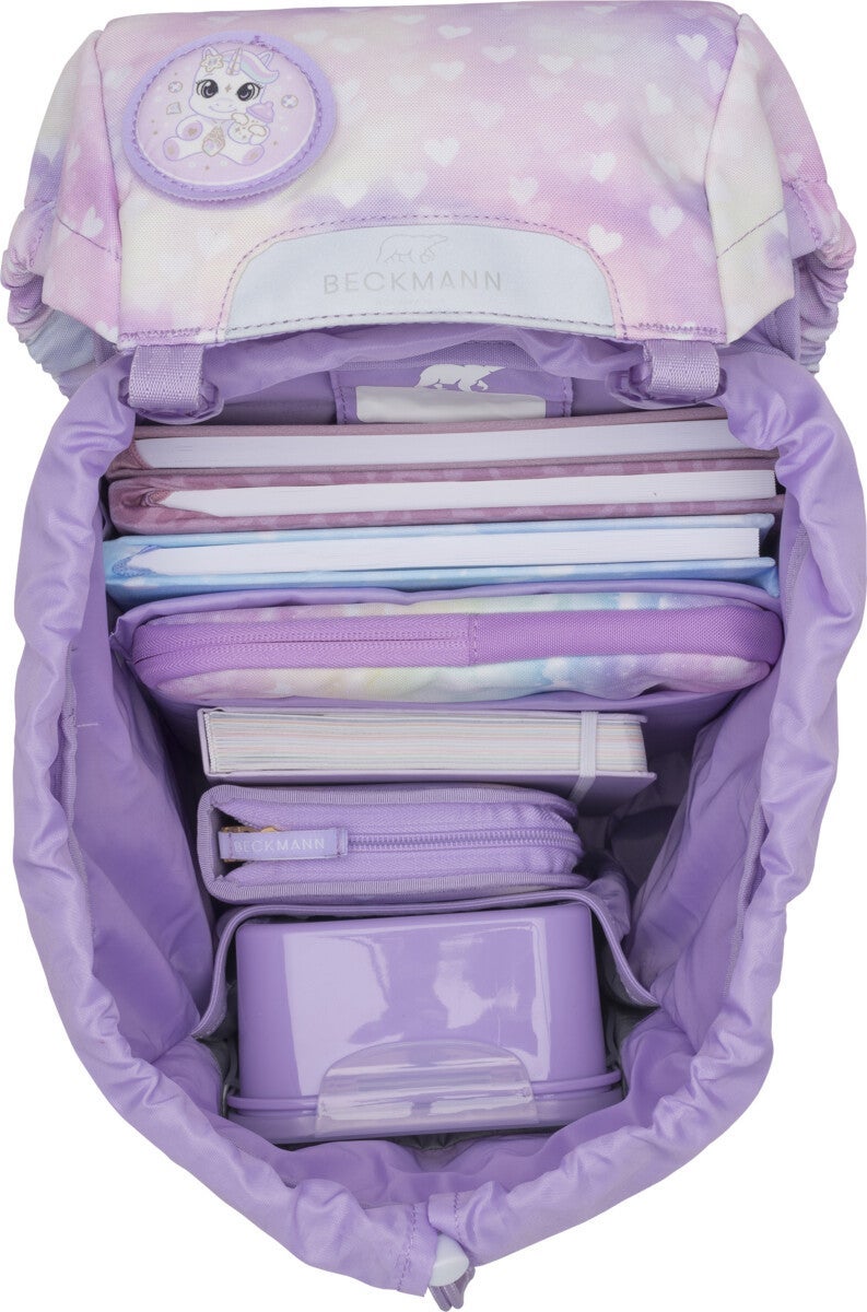 Skolesekk 1.kl Unicorn Princess Purple Classic 22L