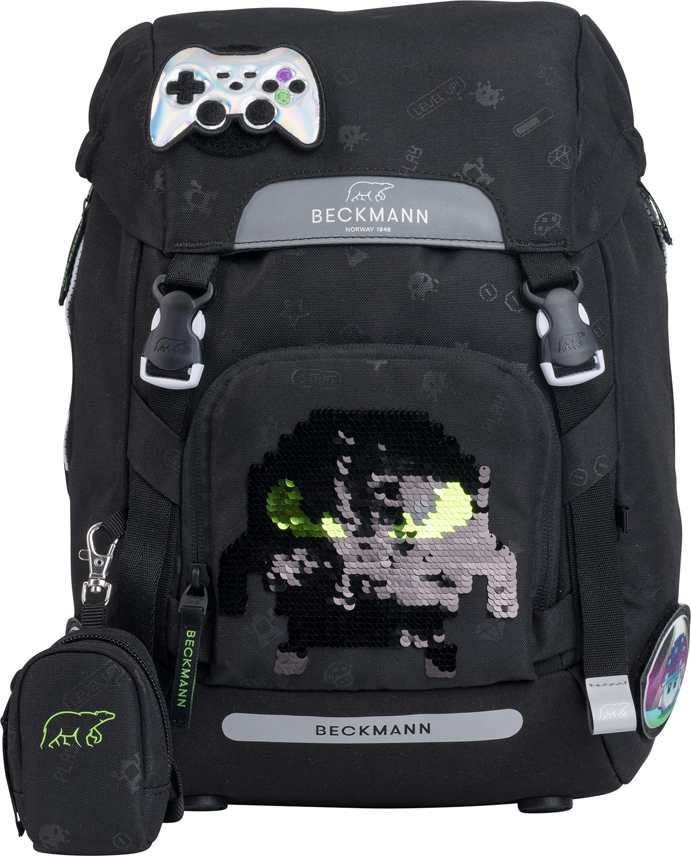 Skolesekk 1.kl Pixel Classic 22L - Beckmann