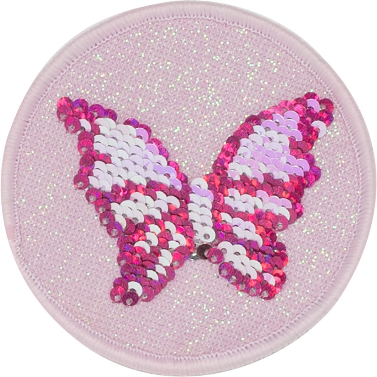 Button Sommerfugl m/paljetter