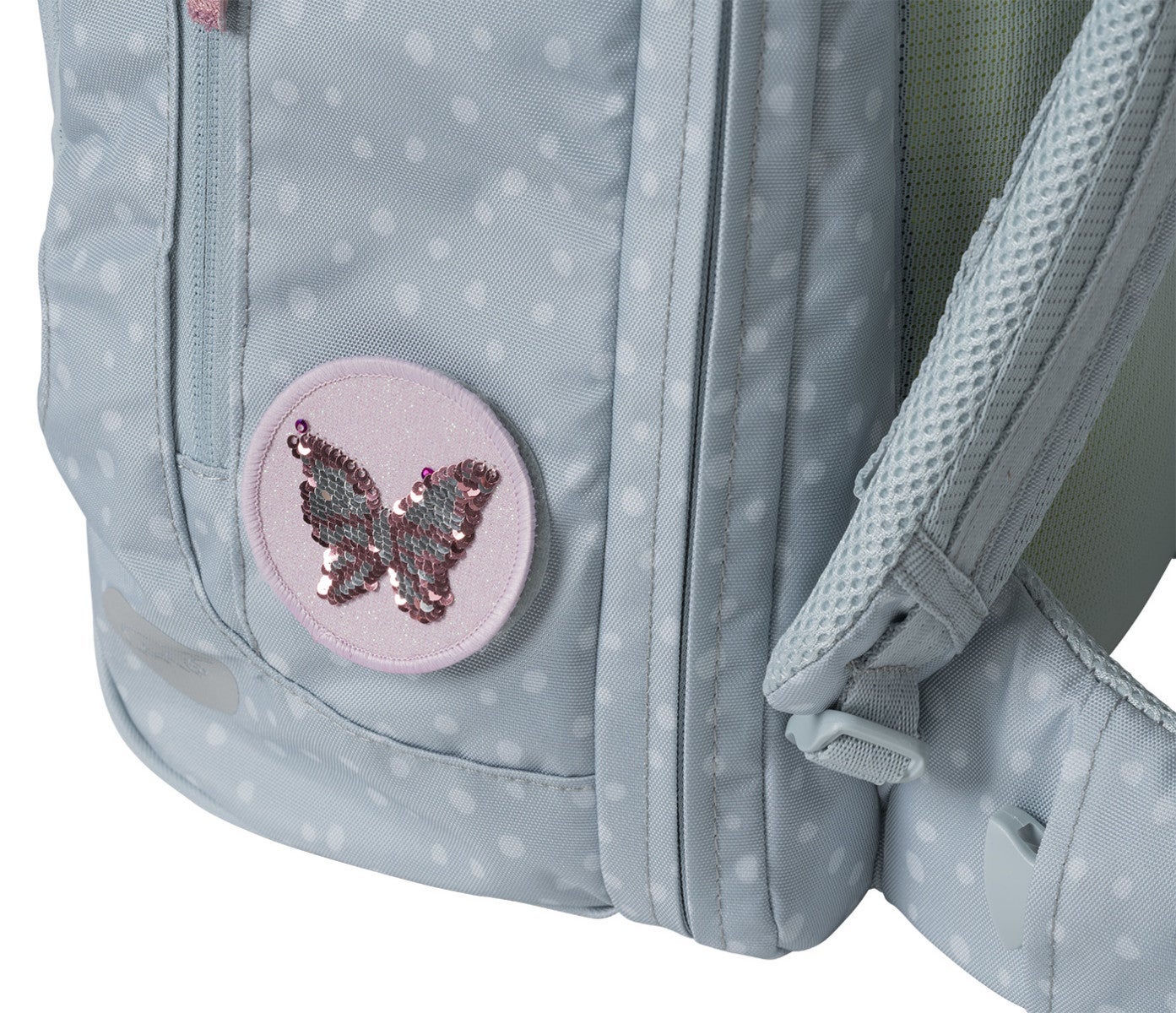 Button Sommerfugl m/paljetter