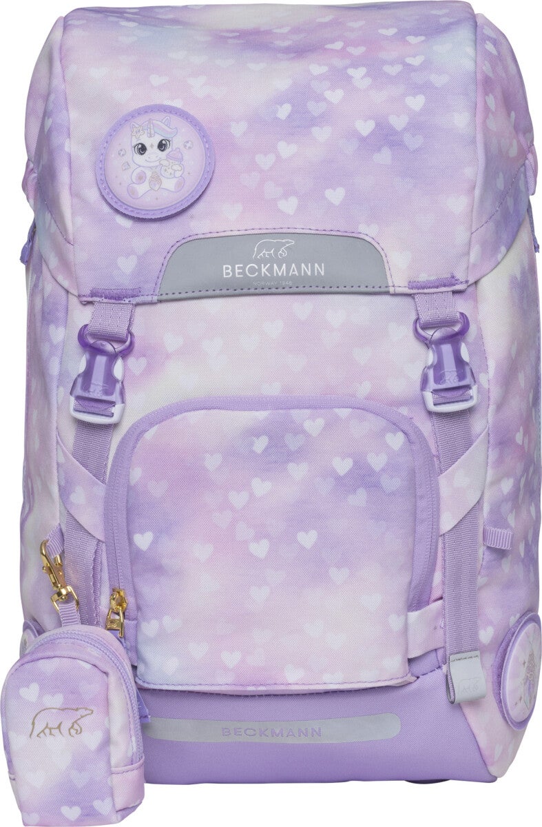 Skolesekk 1.kl Unicorn Princess Purple Classic Maxi 28L