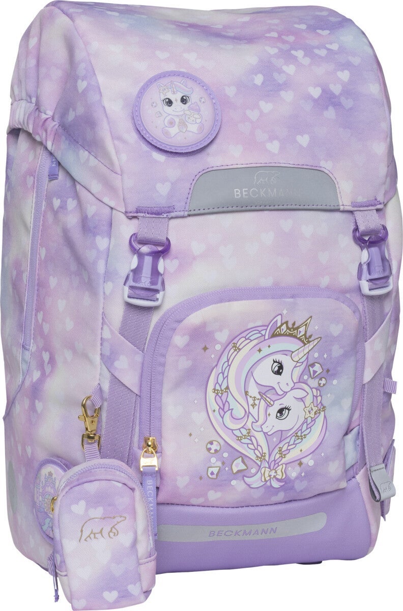 Skolesekk 1.kl Unicorn Princess Purple Classic Maxi 28L