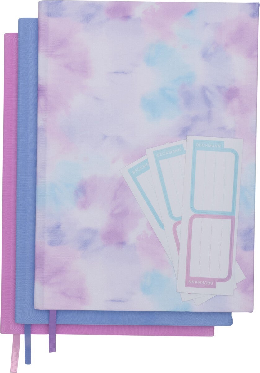 Bokbind elastisk 3pk Tie Dye Beckmann
