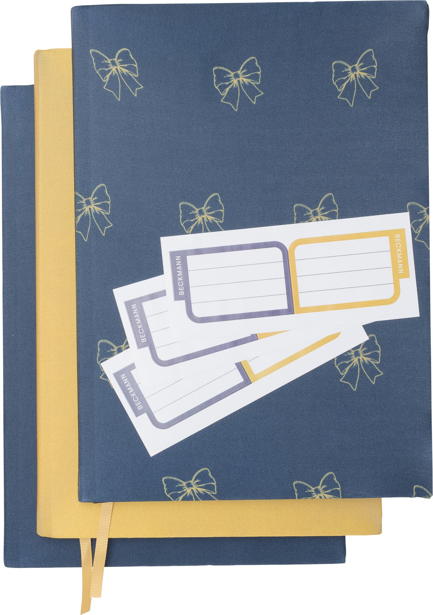 Bokbind elastisk 3pk Blue Bow Beckmann