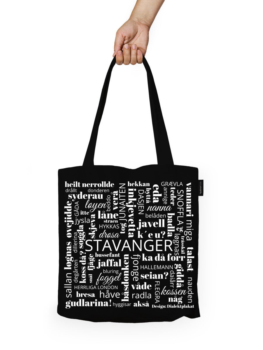 Handlenett Bokhari Stavanger svart