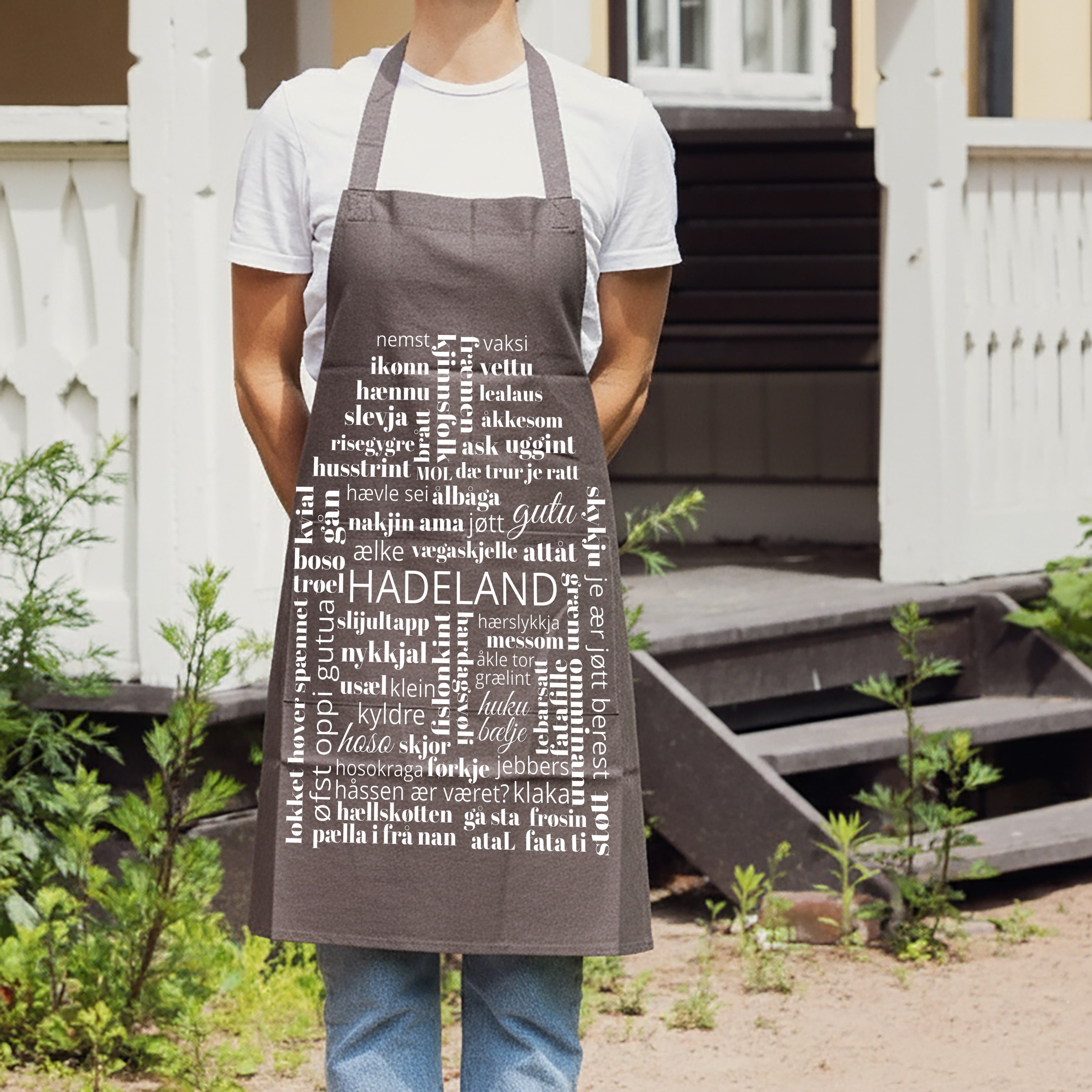 Dialektforkle Bokhari Hadeland Koks grå