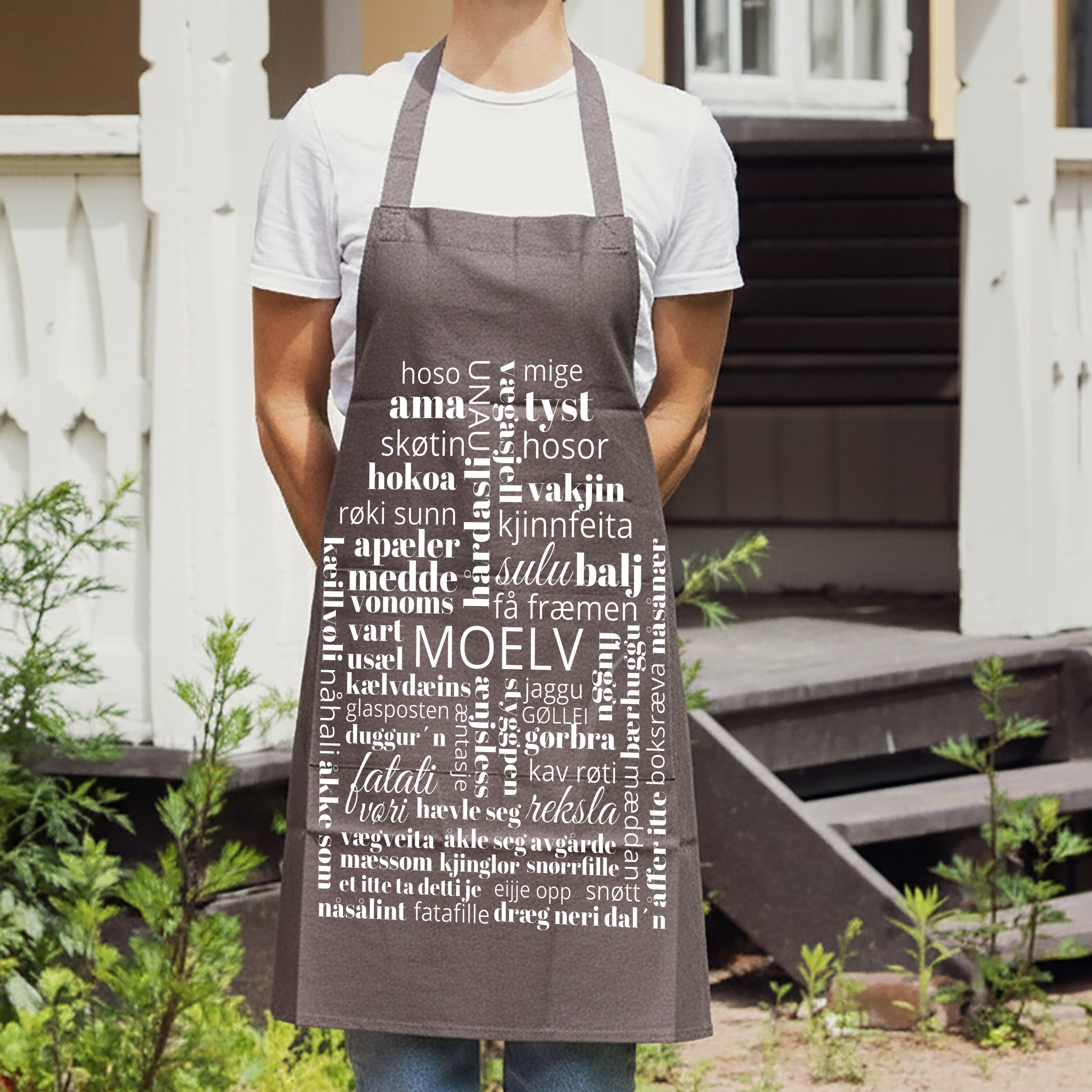 Dialektforkle Bokhari Moelv Koks grå