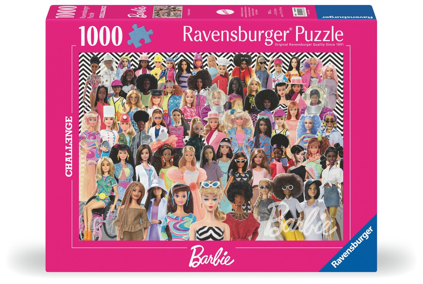 Puslespill 1000 Barbieutfordring Ravensburger