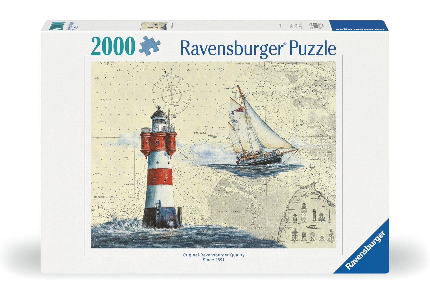 Puslespill 2000 Romantisk Fyrtårn Ravensburger