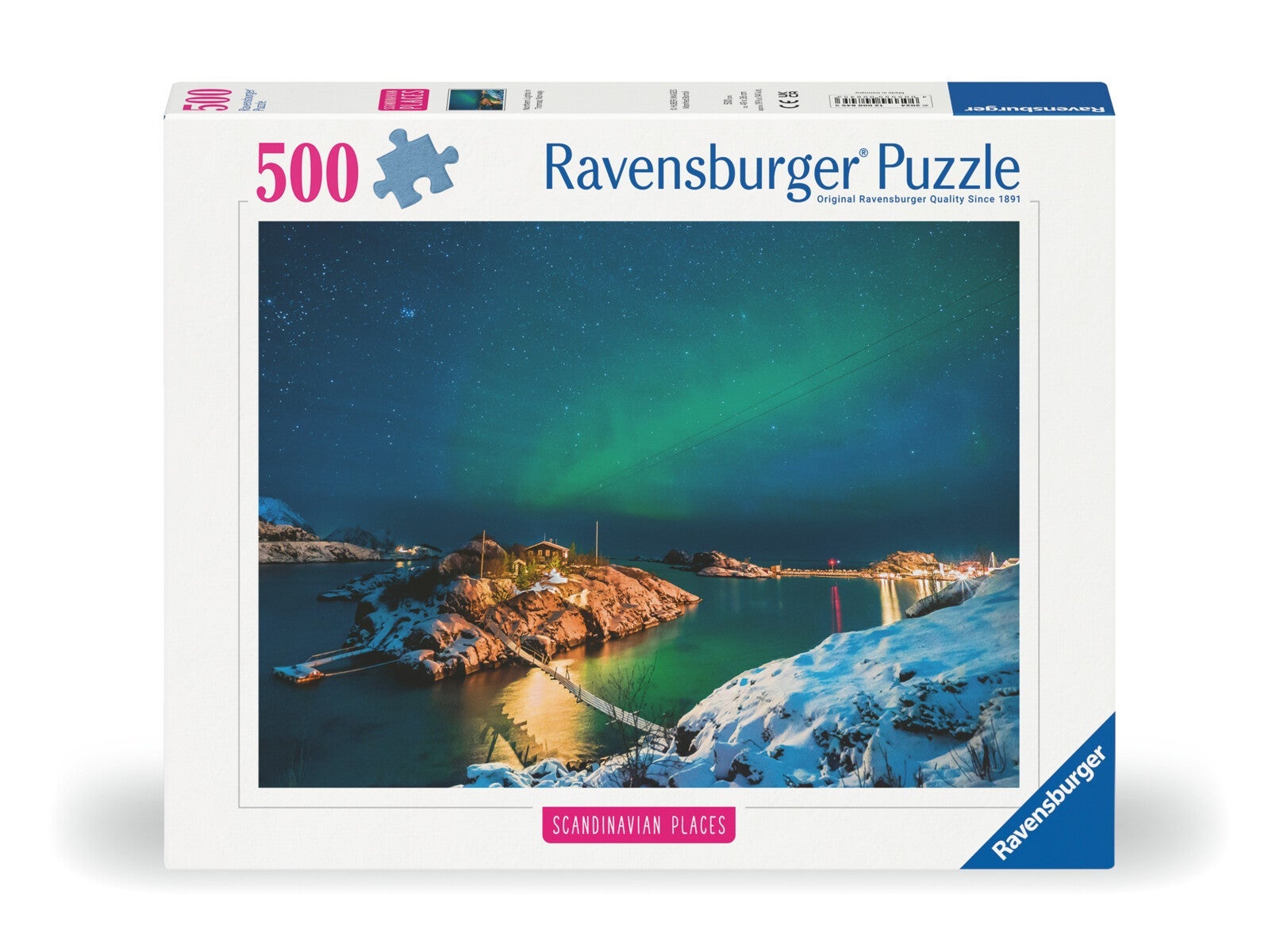 Puslespill 500 Nordlys I Bergsfjorden Ravensburger