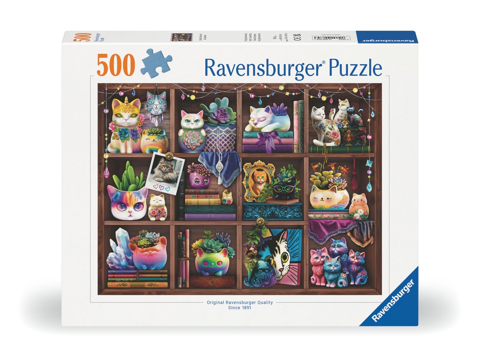 Puslespill 500 Cubby Cats Succulents Ravensburger