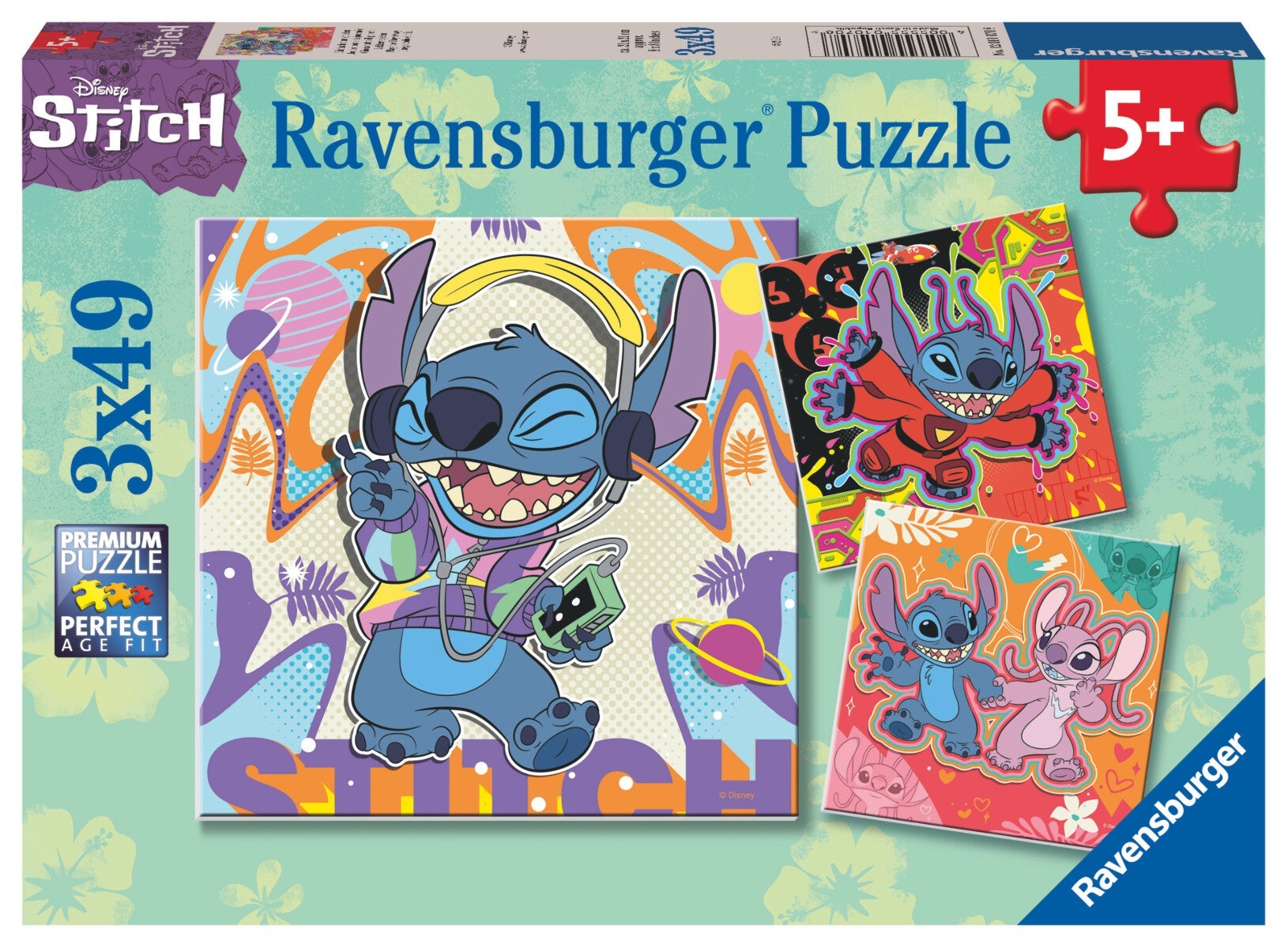 Puslespill 3X49 Disney Stitch Ravensburger