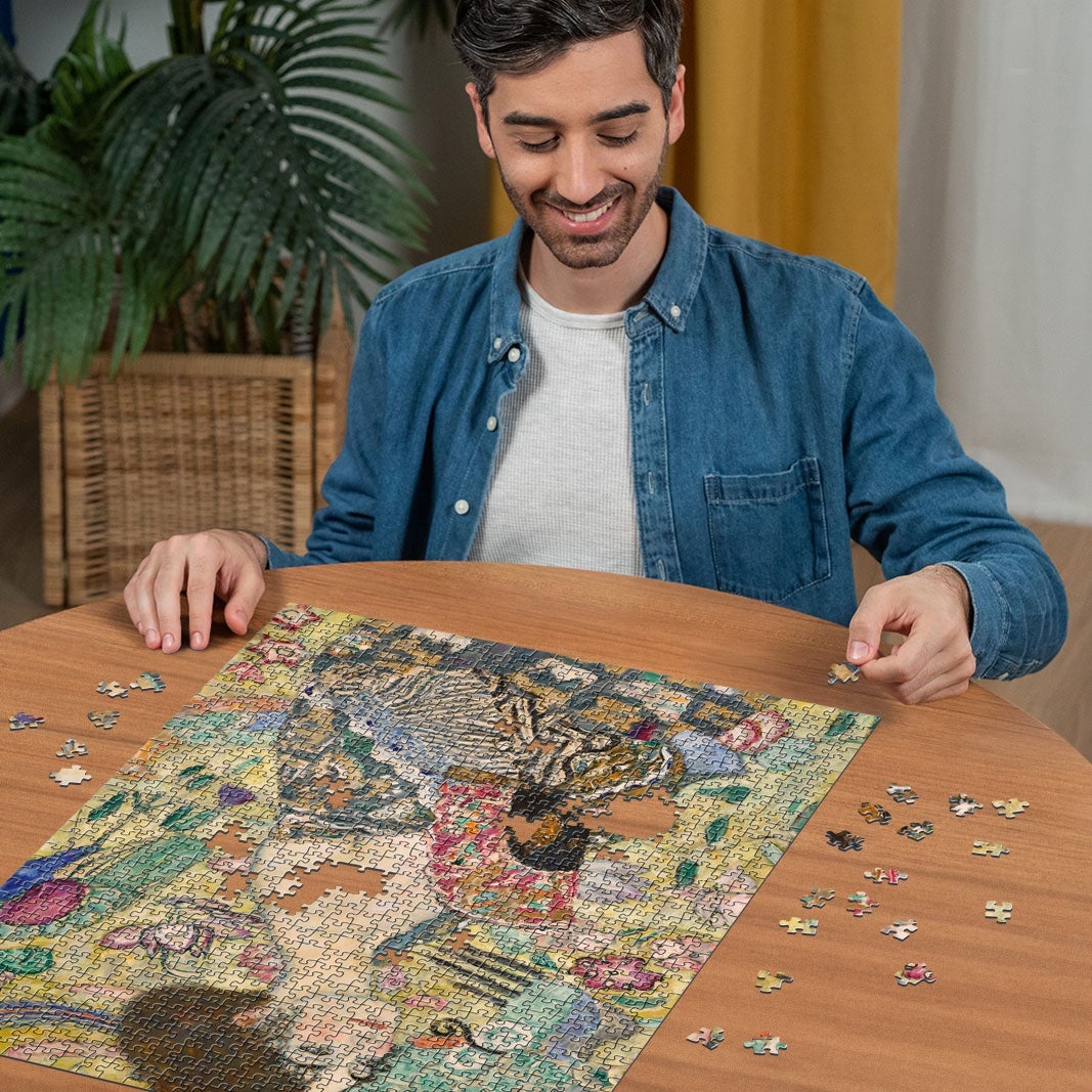Puslespill 1000 Dame med Vifte Ravensburger