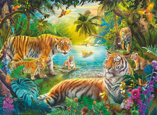 Puslespill 500 Tigerfamilie Ravensburger