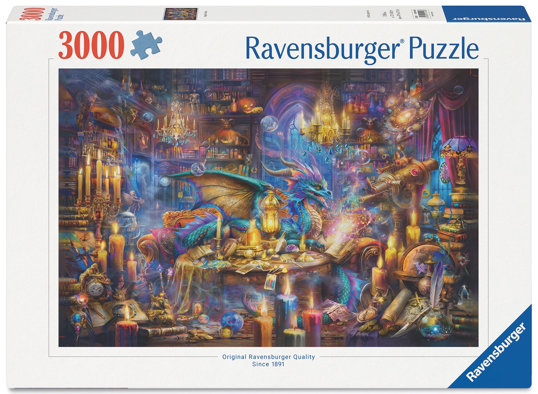 Puslespill 3000 Fantasi Bibliotek Ravensburger