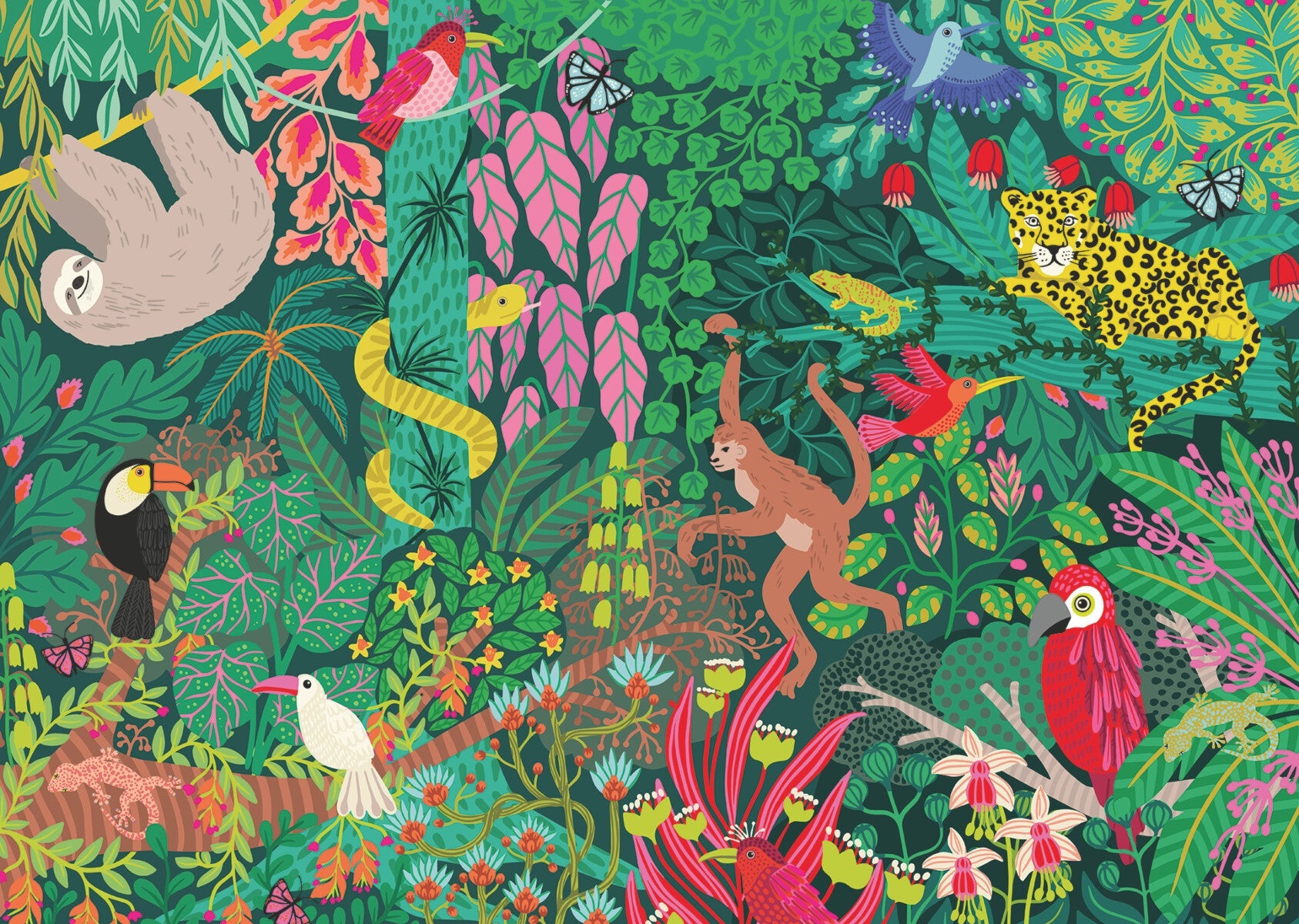 Puslespill 1000 Magisk Regnskog Ravensburger