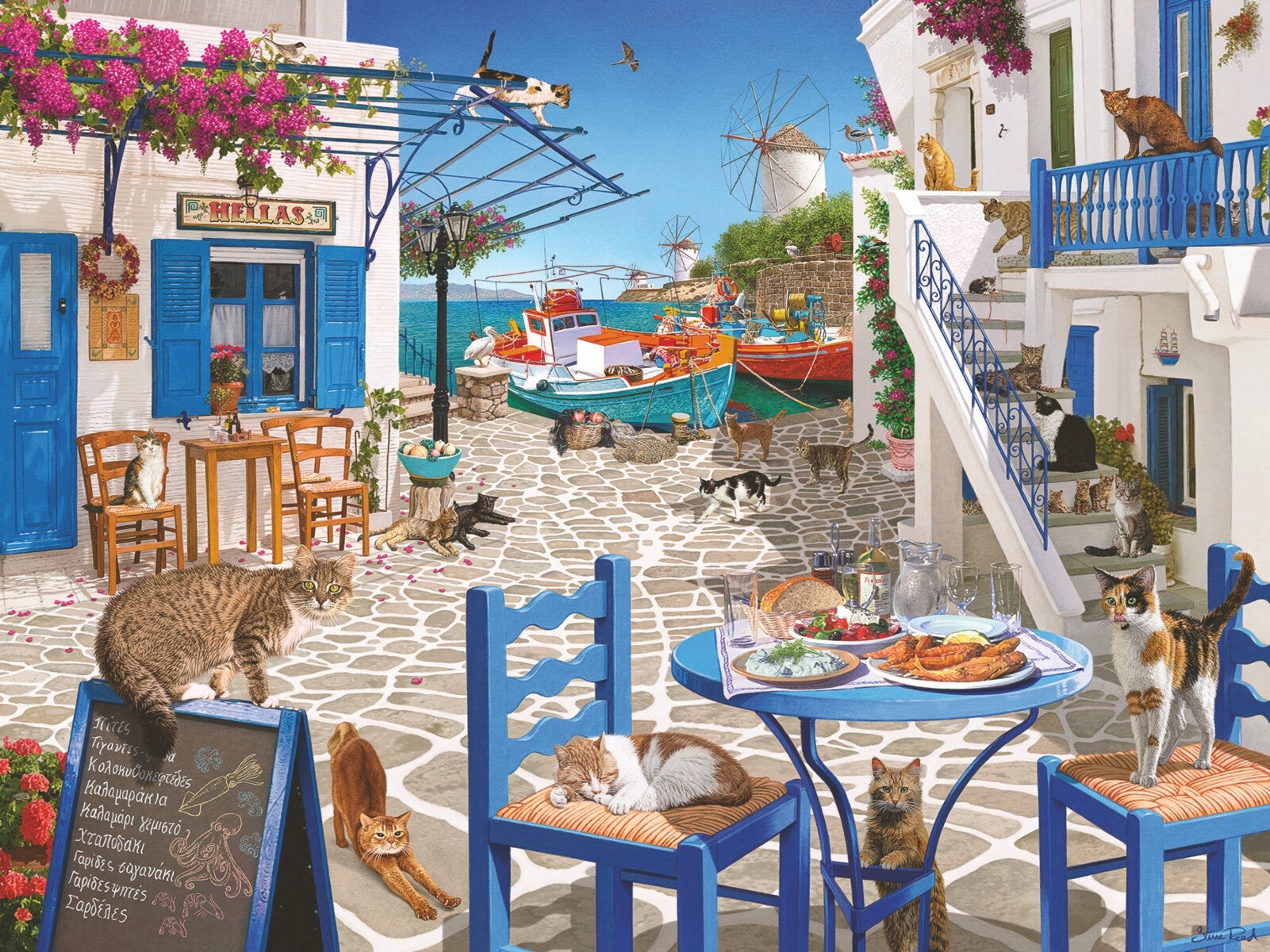 Puslespill 1500 Katter På Mykonos Ravensburger