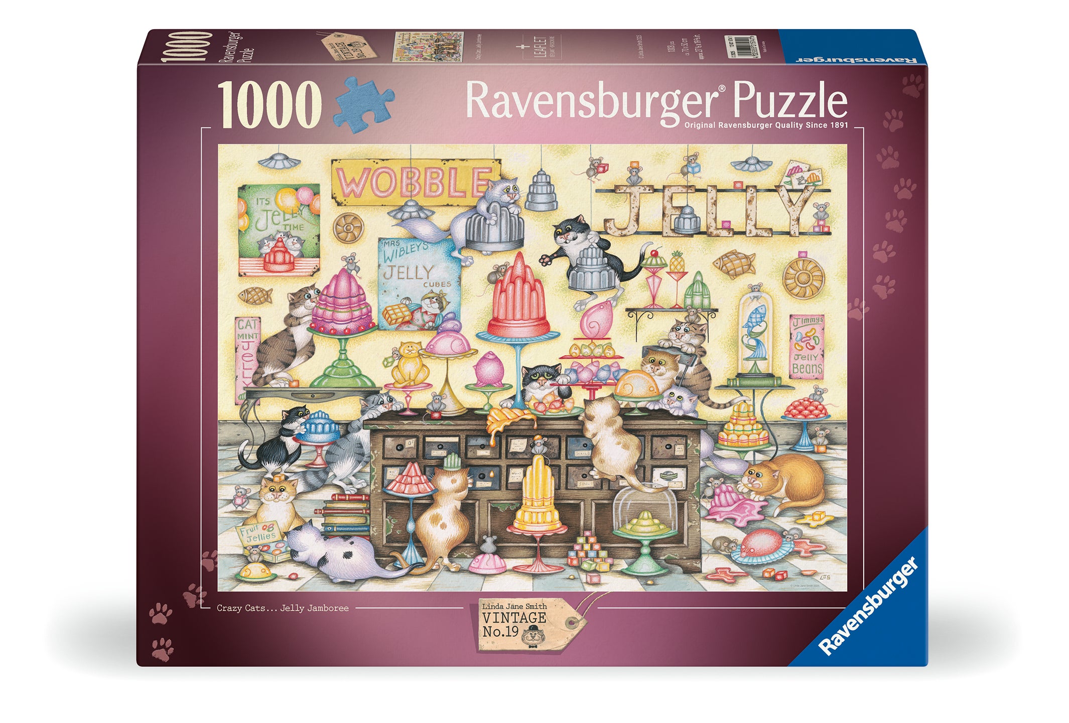 Puslespill 1000 Crazy Cats Ravensburger