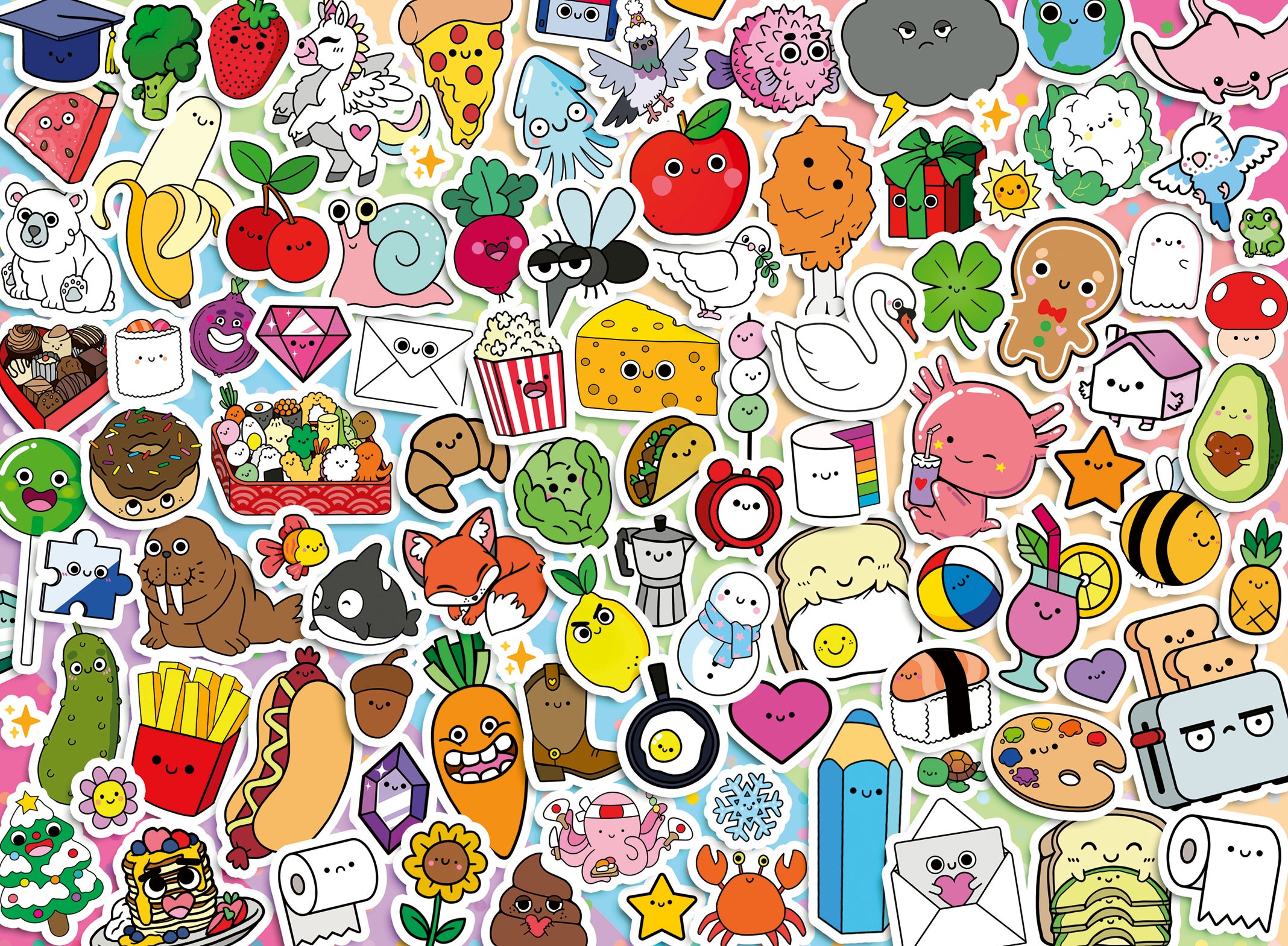 Puslespill 500 Cute Kawaii Ravensburger