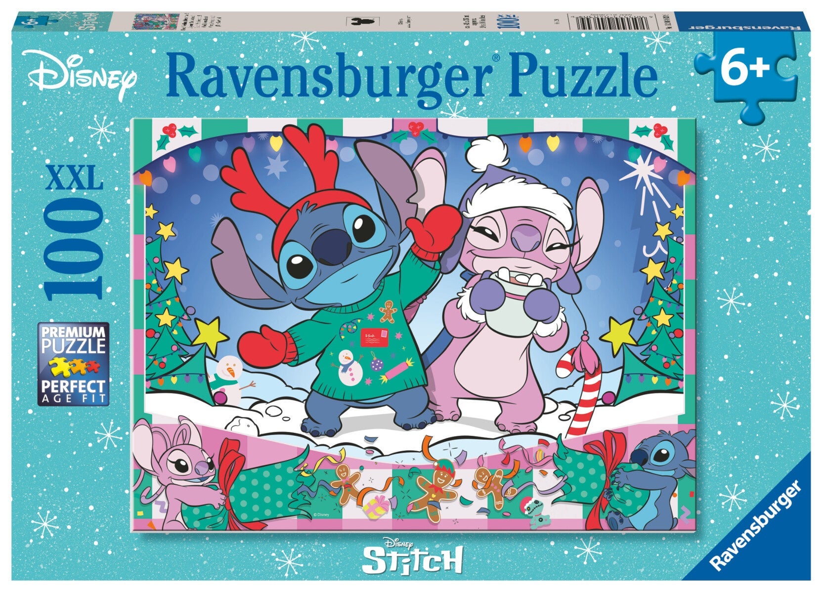 Puslespill 100 Disney Stitch Jul Ravensburger