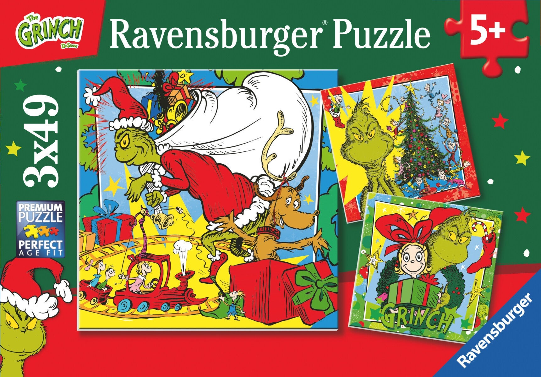 Puslespill 3X49 Grinch Ravensburger