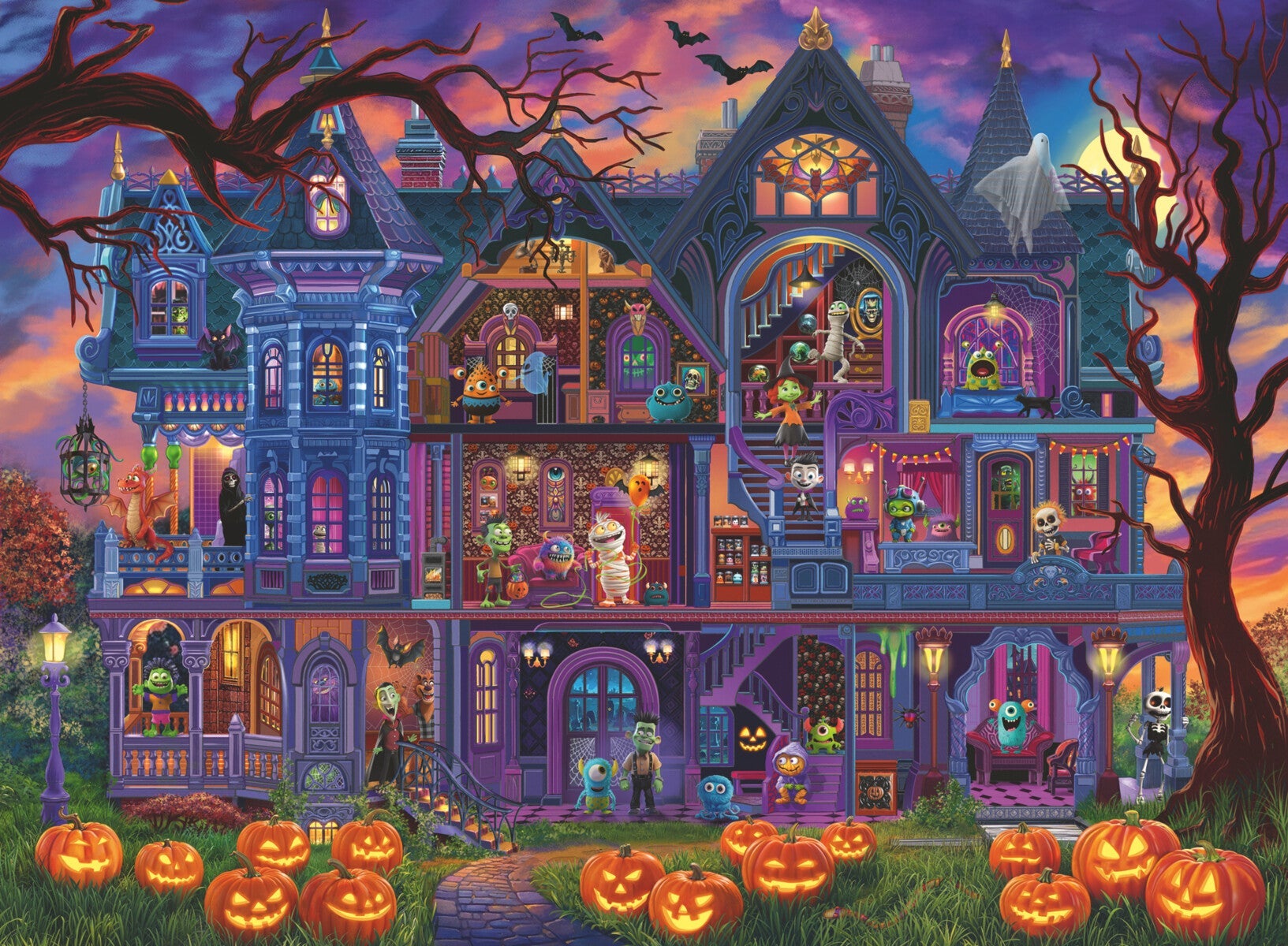 Puslespill 100 Monsterhuset Ravensburger