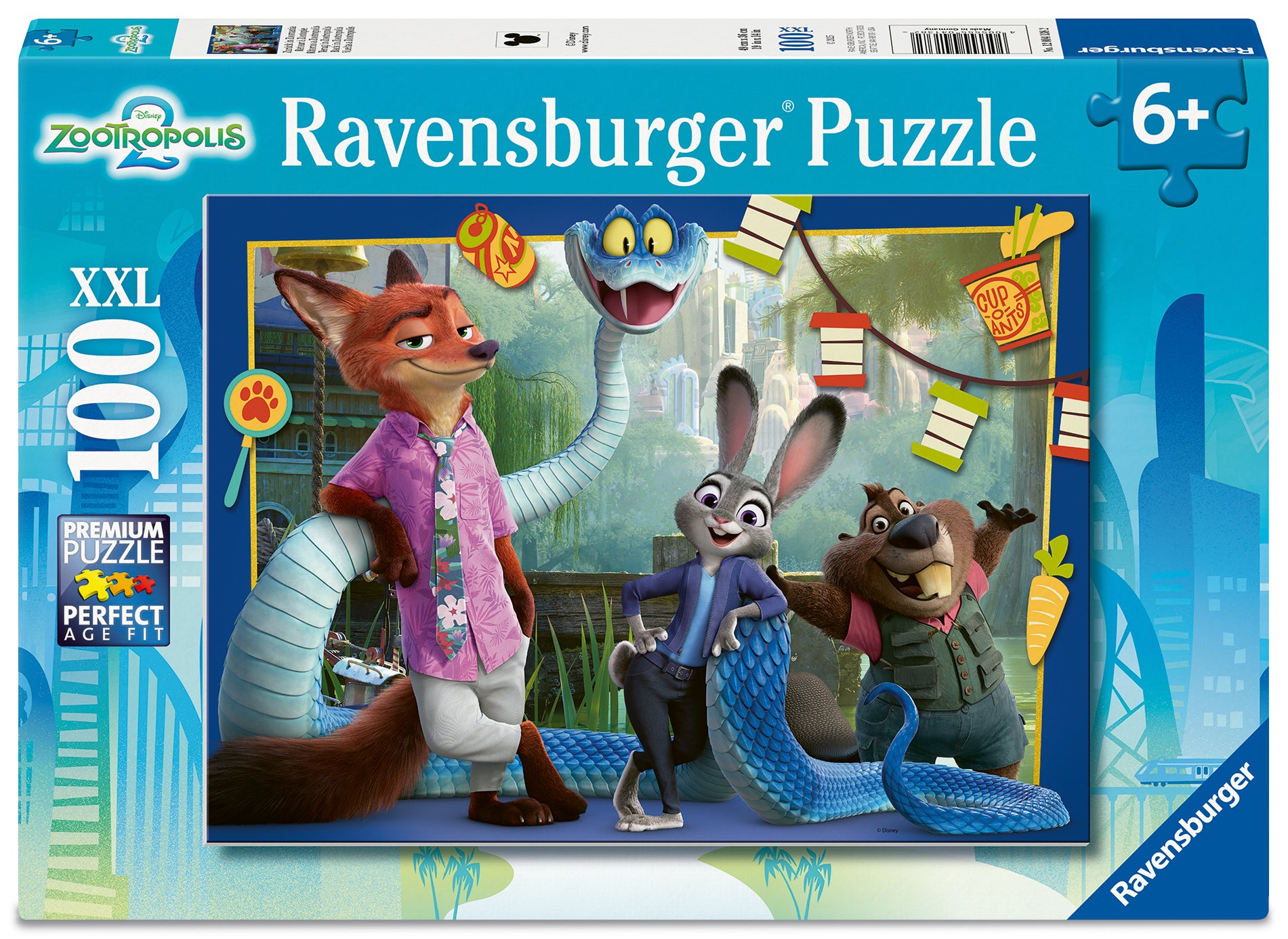 Puslespill 100 Zootopia 2 Ravensburger