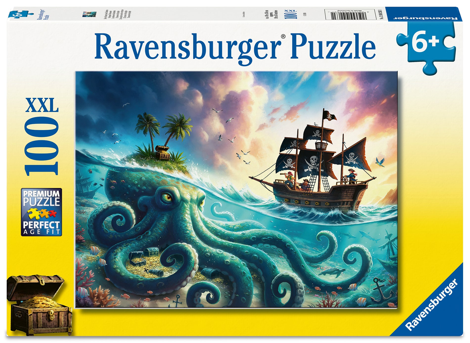 Puslespill 100 Pirateskatt Ravensburger