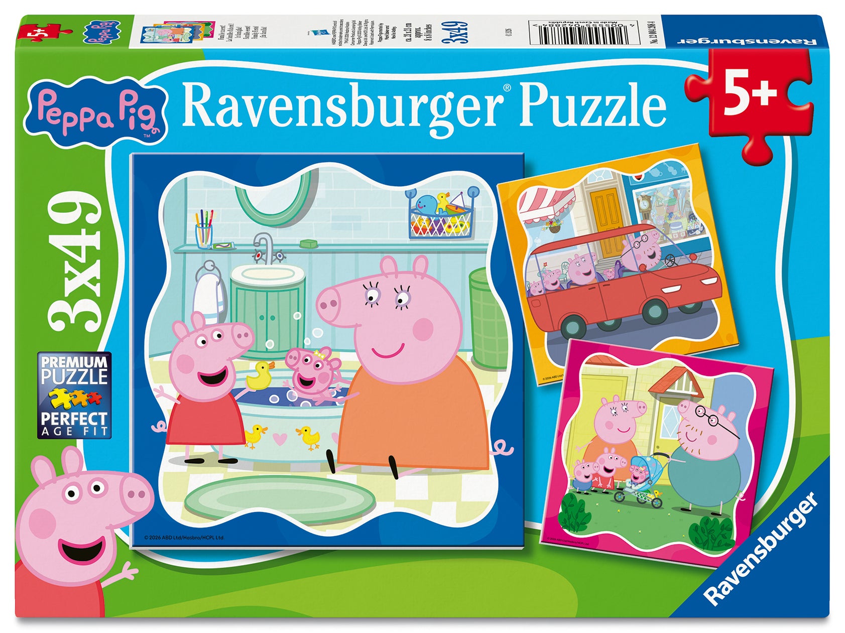 Puslespill 3x49 Peppa Gris Ravensburger