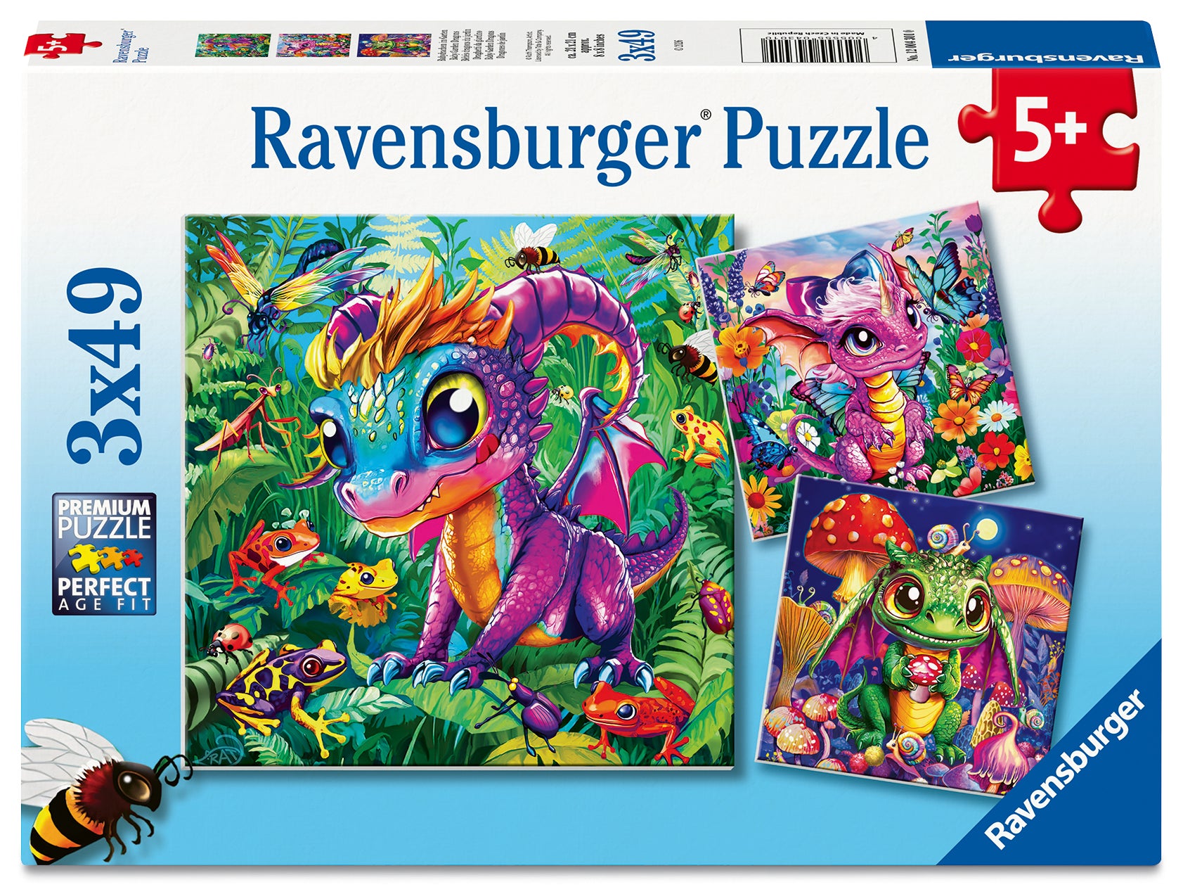 Puslespill 3x49 Babydrager Ravensburger