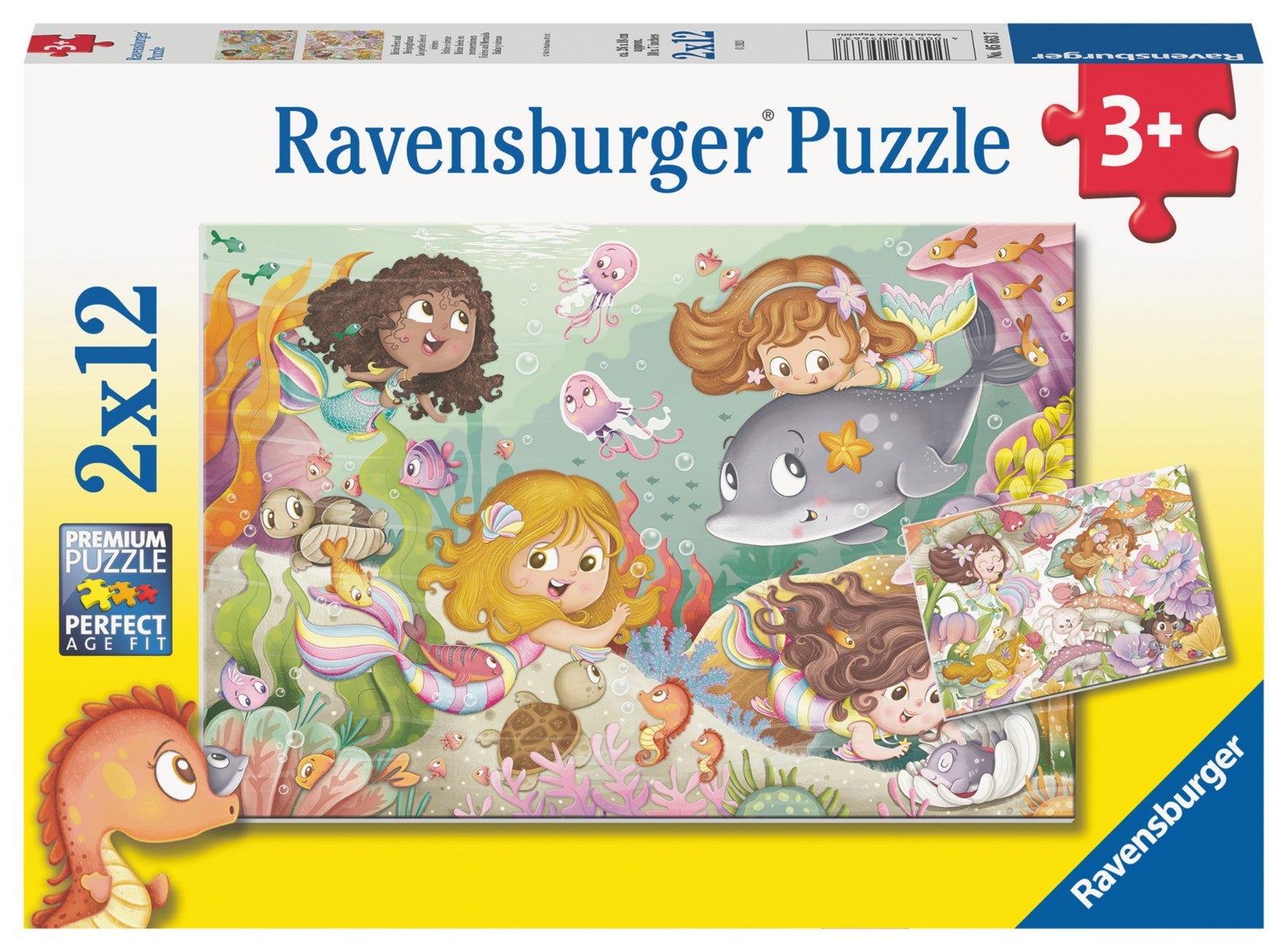 Puslespill 2x12 Feer Og Havfruer Ravensburger