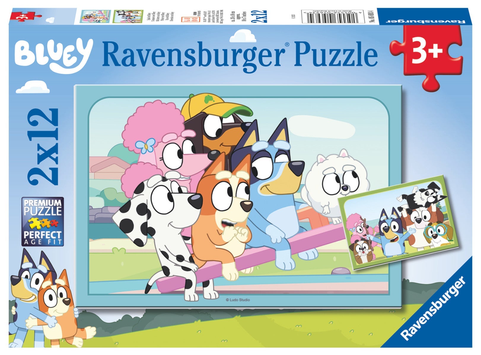 Puslespill 2X12 Bluey Ravensburger