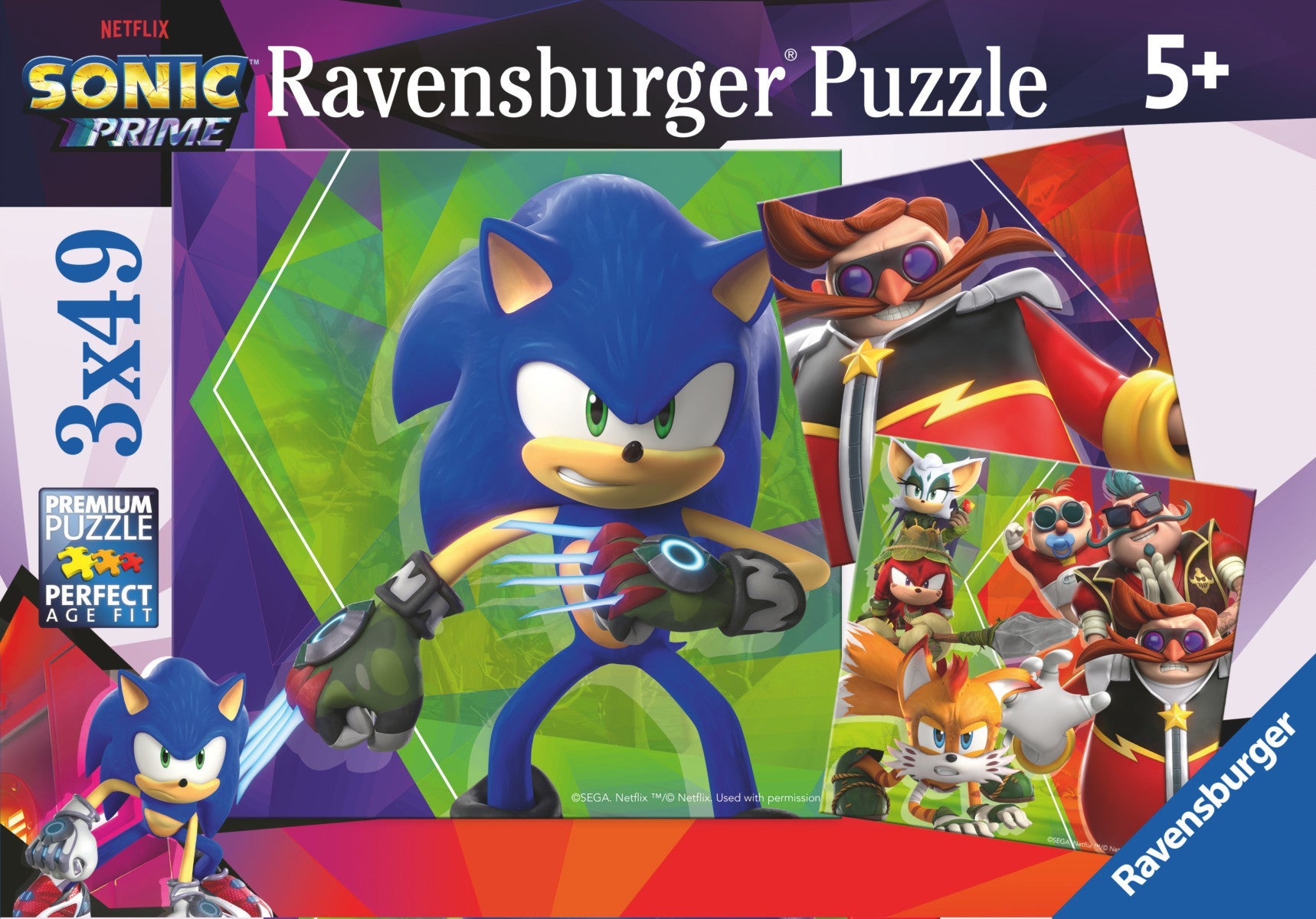 Puslespill 3x49 Sonic Prime Ravensburger