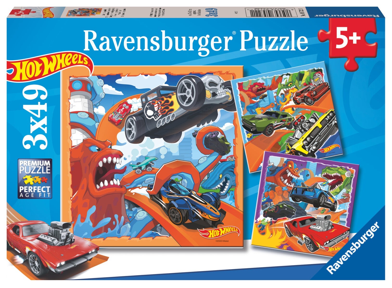 Puslespill 3x49 Tøffe biler Ravensburger