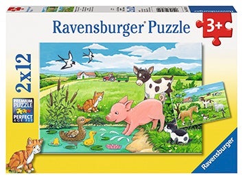 Puslespill 2X12 Dyreunger Ravensburger
