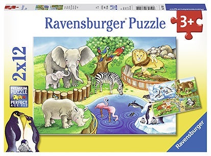 Puslespill 2X12 I Dyreparken Ravensburger