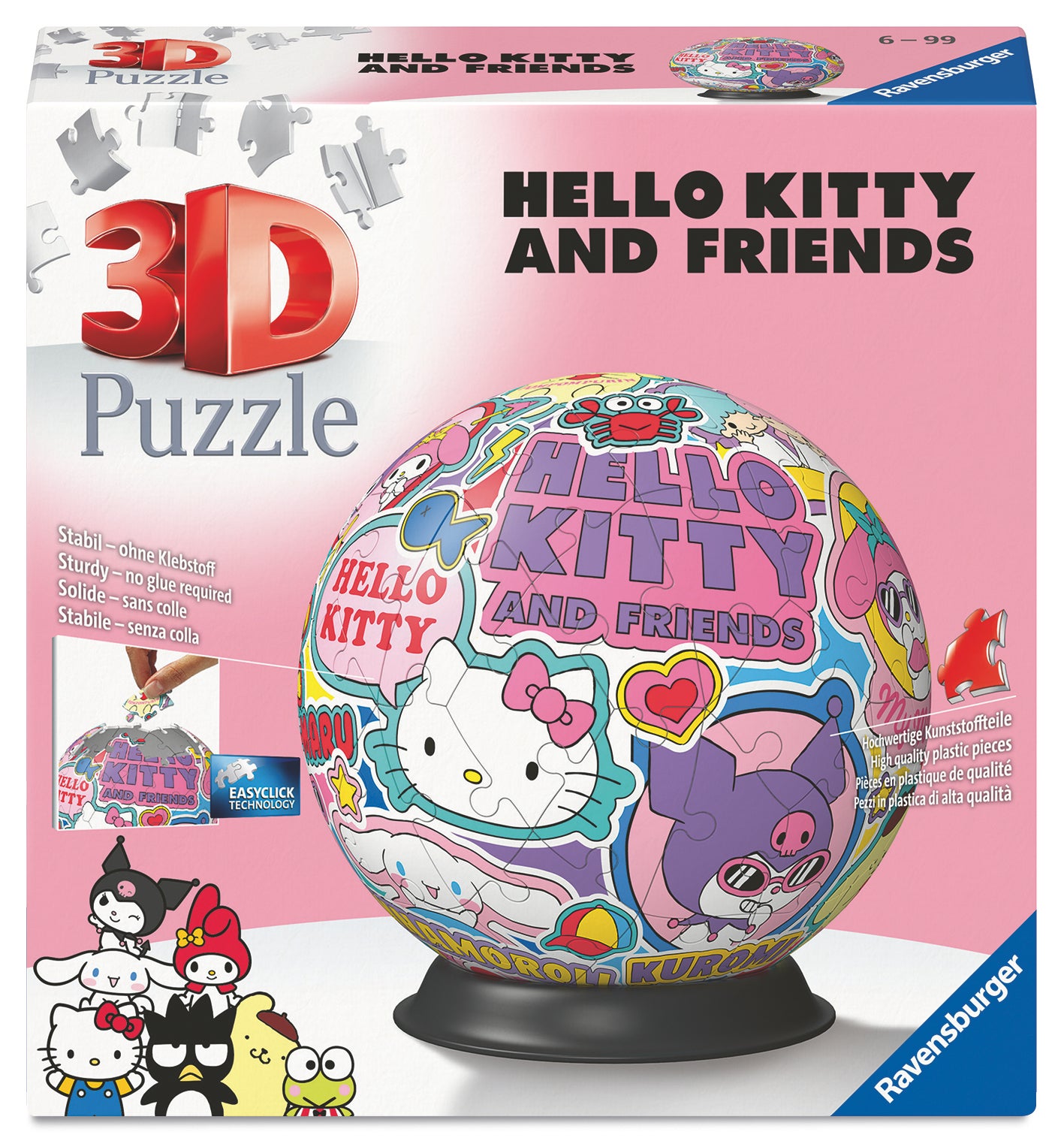 Puslespill 72 Puzzleball Hello K Ravensburger