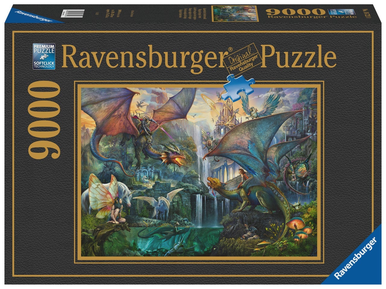 Puslespill 9000 Magiske Skogen Drager Ravensburger