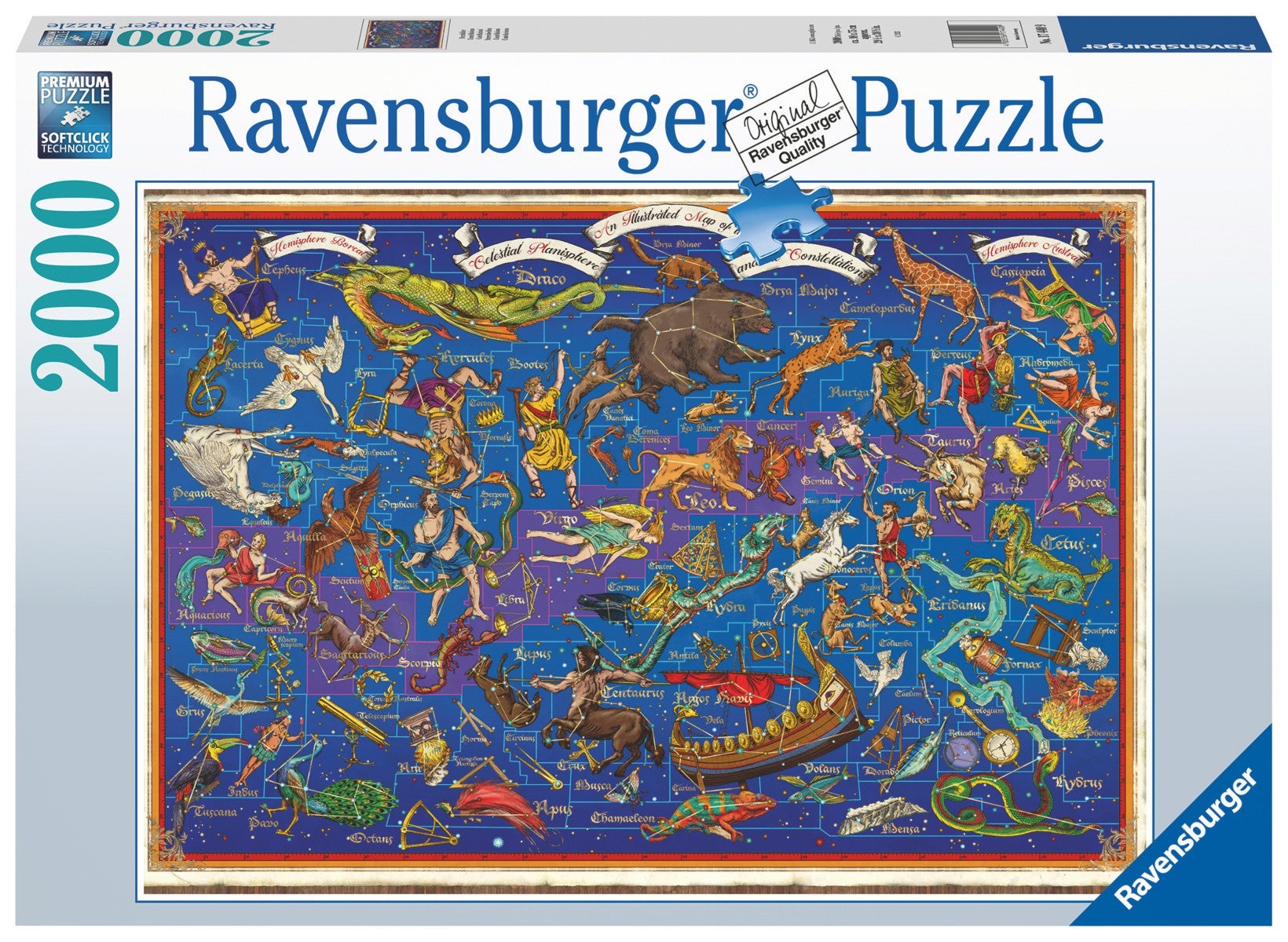 Puslespill 2000 Kart Ravensburger