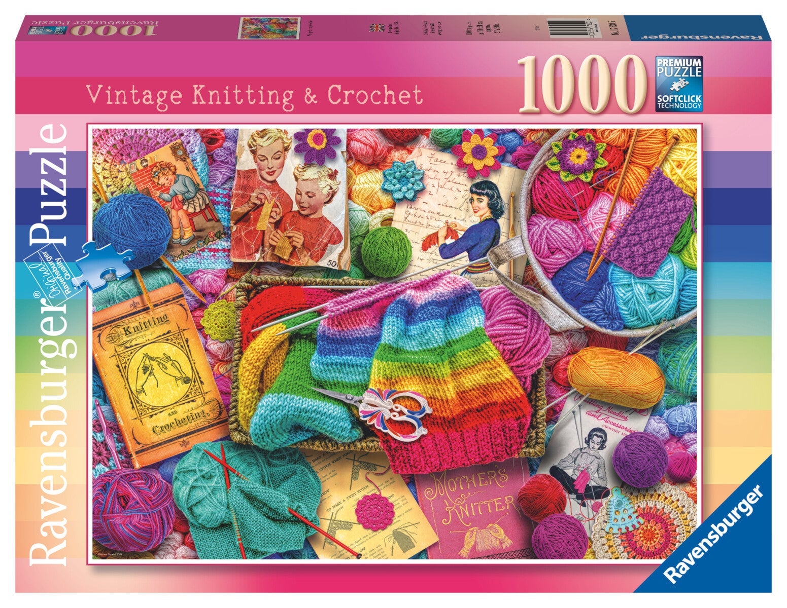 Puslespill 1000 Vintage Strikking Ravensburger