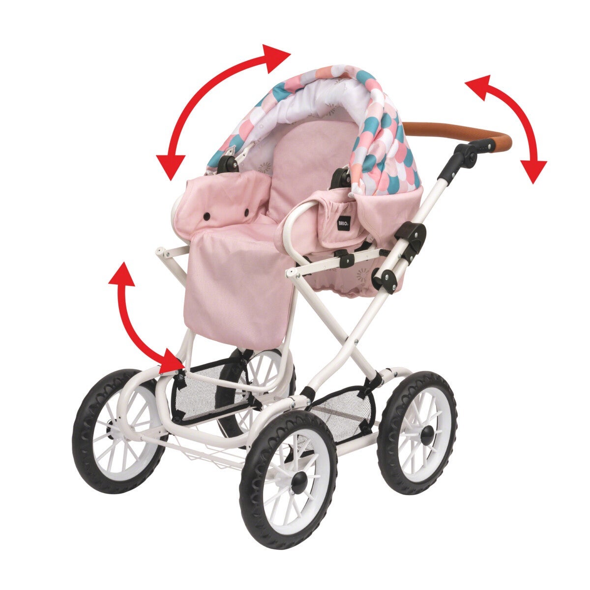 Brio Dukkevogn Rosa Med Dråpeform